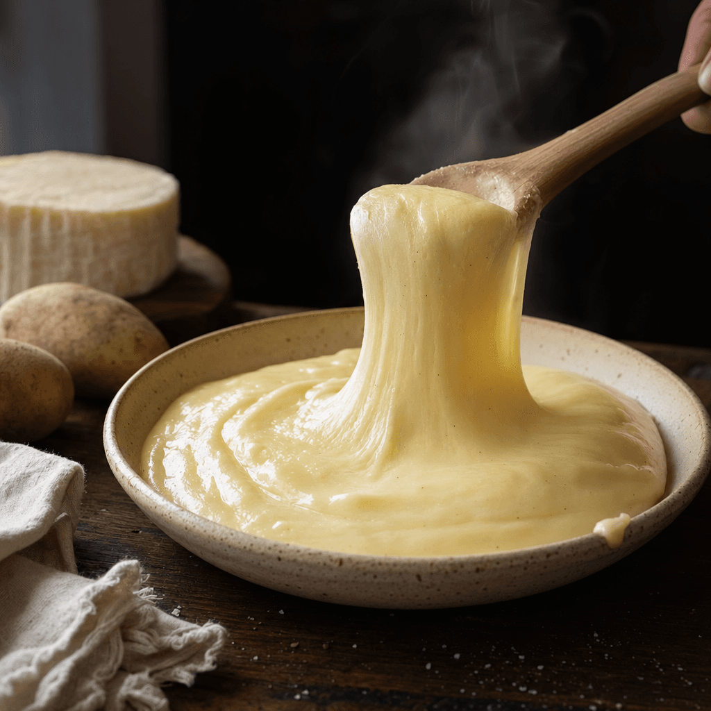 Aligot traditionnel de l'Aubrac à la tome fraîche