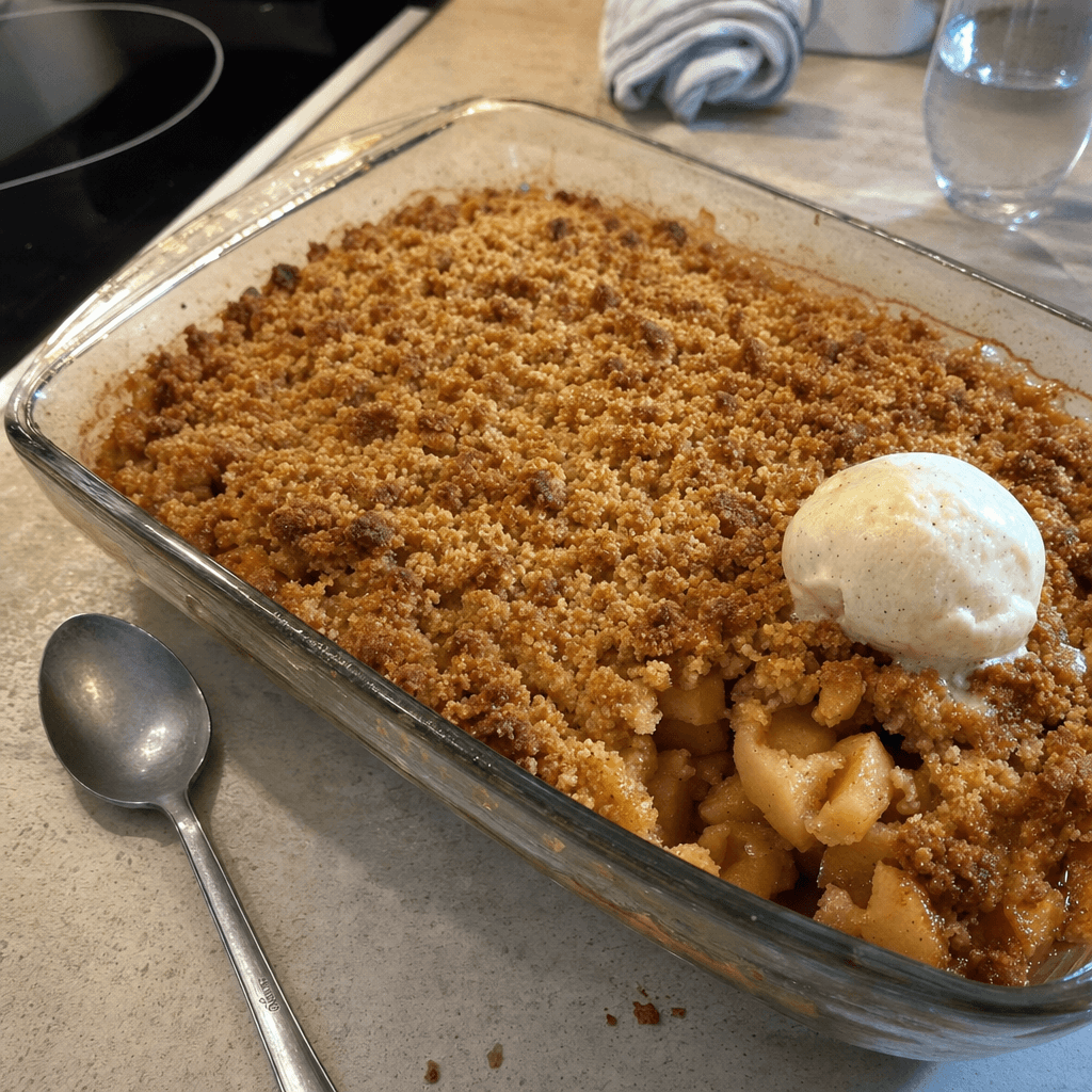 Crumble aux pommes du Chat qui Tousse
