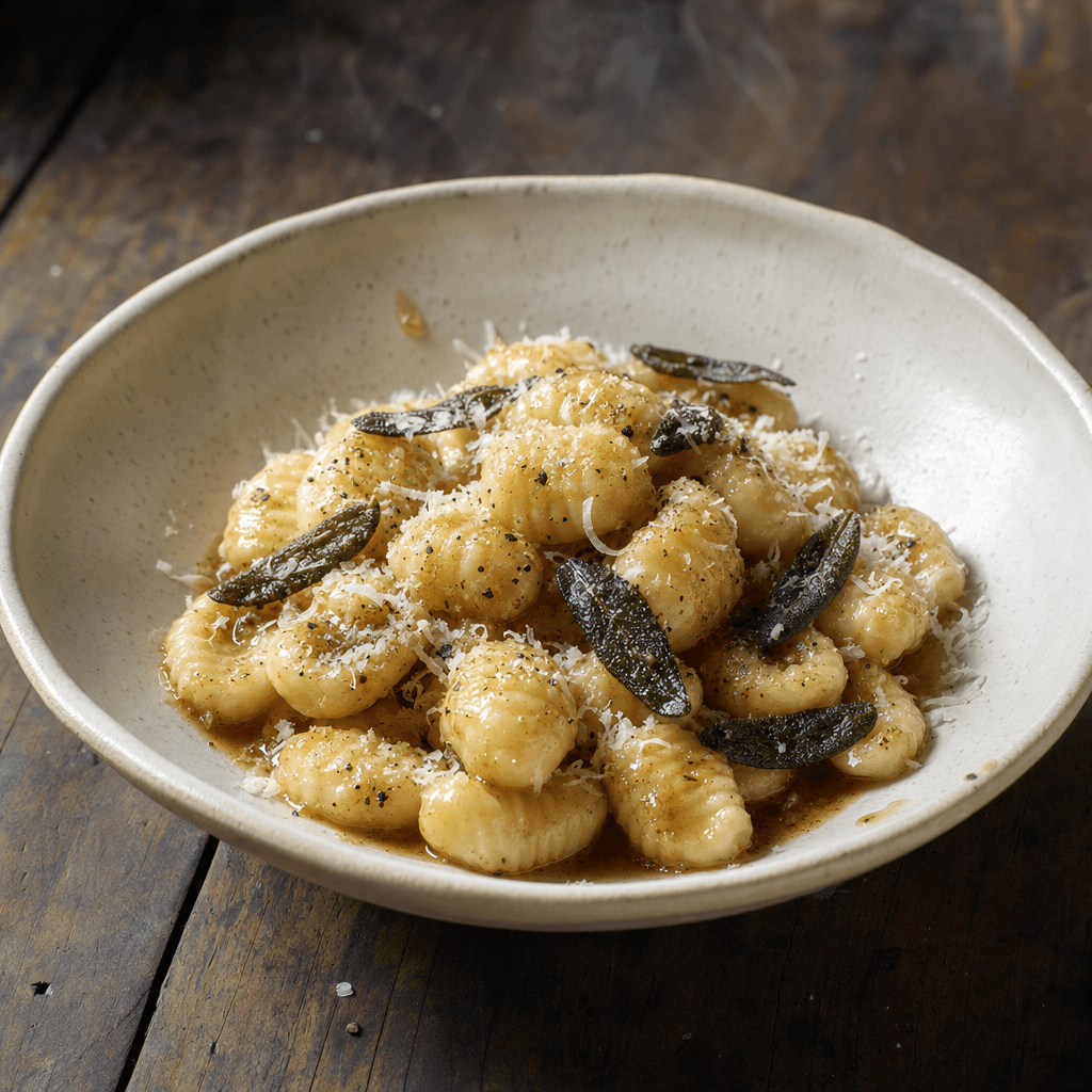 Gnocchi di patate, beurre noisette à la sauge