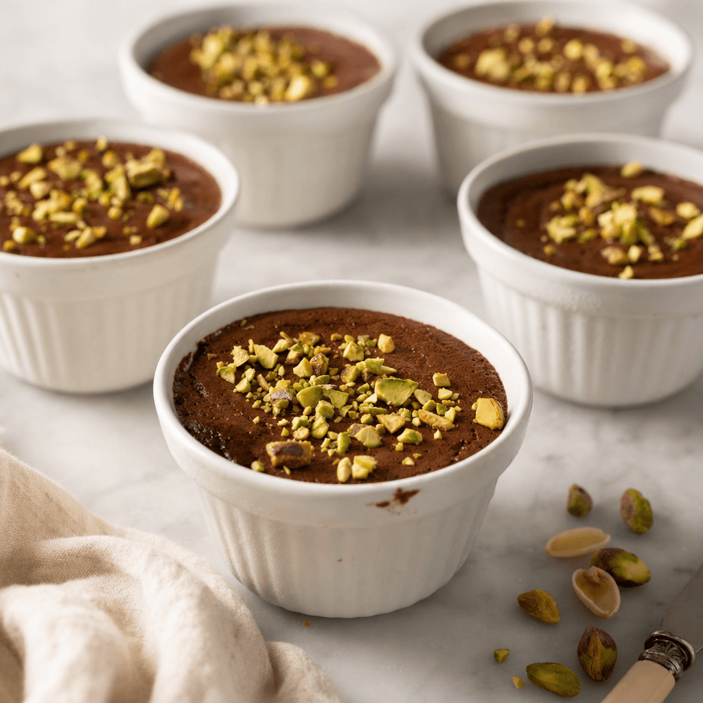 Mousse au chocolat à la pistache