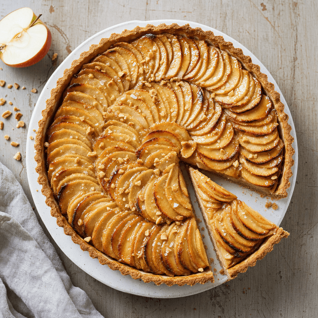 Tarte aux pommes gourmande au beurre de cacahuète